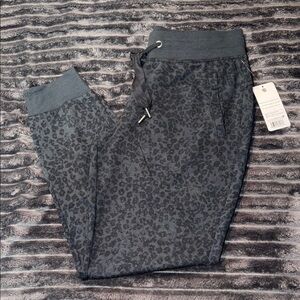 Women’s Olive Green Leopard Print Jogger Pants